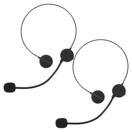 2 stk. Cosplay Hovedtelefoner Tilbehør Falsk Mikrofon Hovedtelefoner til Rockstjerne Sanger Dekoration til Hallo [BR]