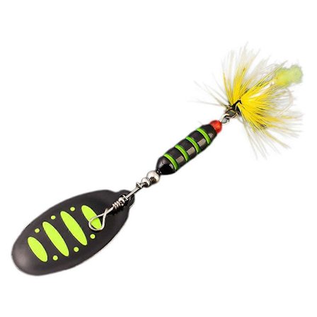 Komposit Paljetter Roterande Paljetter Metall Handvevad Kopparkolonn Tre Krok Bete Grön Prick