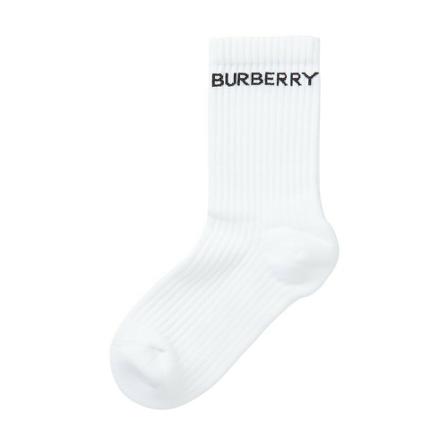 Burberry Socks Hvid, unisex Strømper, Størrelse: M