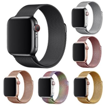 IC Apple Watch -ranneke 41/40/38 mm Milanese Loop Metalli - Valitse Väri Kulta