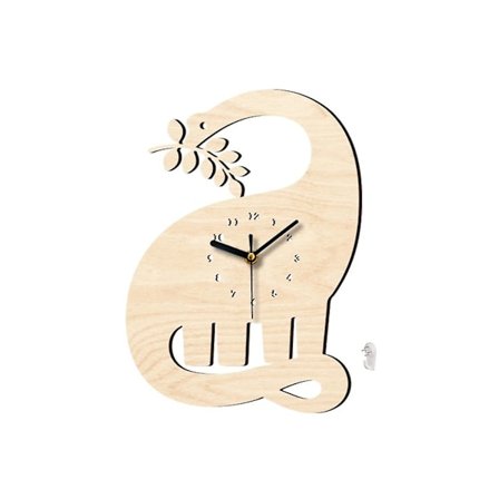 Hiljainen kello, ontto, tarkka ajoitus, mykistys, lastenhuoneen sisustus, sarjakuva, kani, puukello, syntymäpäivälahja