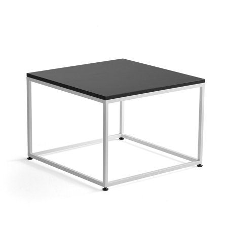 Sofatisch MOOD, 700 x 700 mm, schwarz/weiß