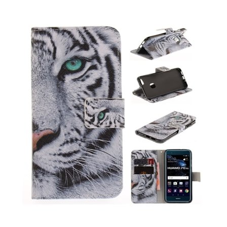 Huawei P10 Lite Fodral med kreditkortsfack - Tiger