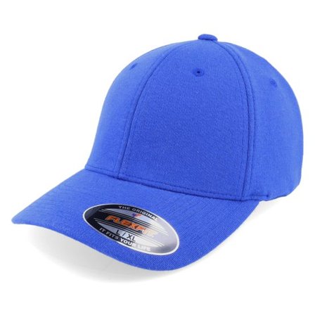 Flexfit - Blå flexfit Keps - Double Jersey Royal Flexfit @ Hatstore