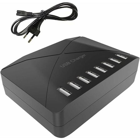 40W USB-laddare, 8-portars multi-USB, laddningshubb med smart avkänning, multiport USB-laddningsstation, för smartphones, surfplattor och andra 
