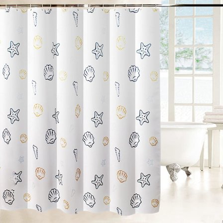 Dusjforheng i polyester (200 x 200 cm), vanntett, muggbestandig, maskinvaskbar, med dusjforhengringer, egnet for bad, kjøkken, garderobe