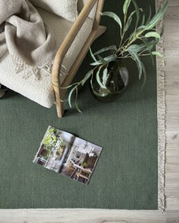 Ullmatta enfärgad Eden Grön - 75x150 cm - KM Carpets