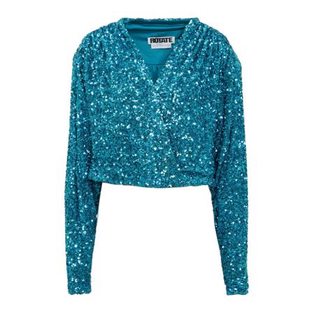 Rotate Birger Christensen, Top Blauw, Dames, Maat:S