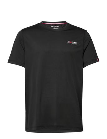 Essentials Training Big Logo Tee T-shirts Short-sleeved Svart Tommy Hilfiger