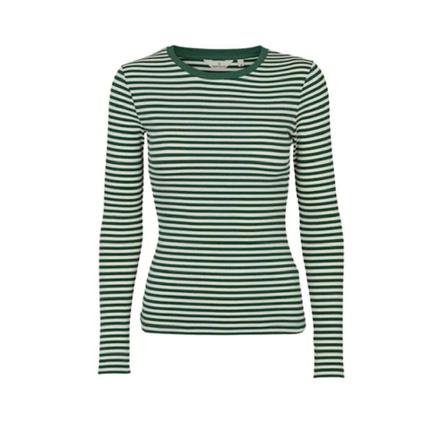 Basic Apparel Ludmilla Long Sleeve Top Grøn, Dame