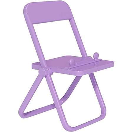 Yksinkertainen ja käytännöllinen tuolin muotoinen puhelimen teline Universaali karkkiväri Puhelimen tarvikkeet Kannettava Mini pöytäpuhelimen pidike