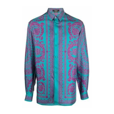 Versace, Shirts Fioletowy, Mężczyzna, Rozmiar: L