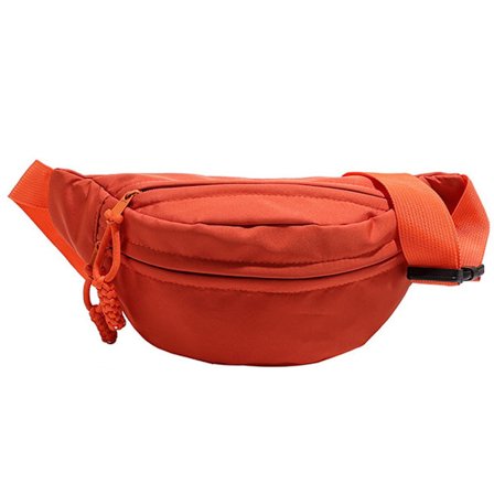 Midjeveske for kvinner og menn, utendørs sportsveske, stor mobiltelefonveske, skulderveske, camping, fitness, sykkel, pengepung, ryggsekk (Oransje)