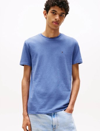 Tommy Jeans Tjm Xslim Jaspe Htr Tee Ext - Blue - XXXL