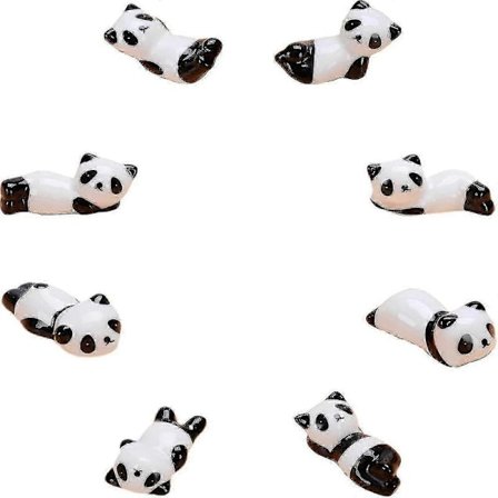 8 stk. Panda spisepinnestøtter, keramisk spisepinneholder, svart og hvit panda spisepinnestøtter, for skje, gaffel, kniv - for hjemmedekorasjon-hhny