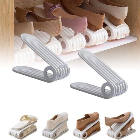 ING Kenkälaatikot 6 kpl Kaksikerroksinen pinottava kenkäteline säästää 50 % tilaa Kenkien säilytyslaatikot Kenkäjärjestelijä Muovilaatikot Taitettavat