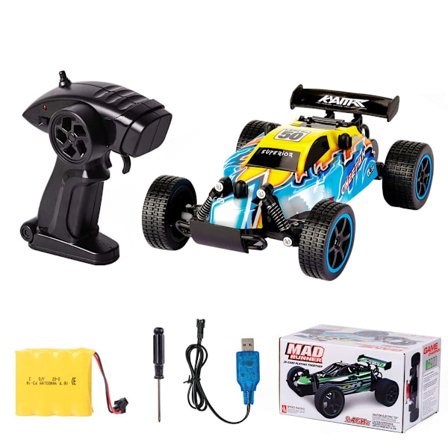 RC Racerbiler 2.4Ghz Høj Hastighed Radiostyret Bil 1:20 2WD Racing Legetøjsbiler Elbil Hurtig Race Buggy Hobby Bil (Gul 1881)