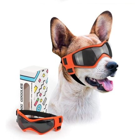 Hunde Goggles Små Race Easy Wear Små Hund Solbriller,Ajusterbare UV Beskyttelse Hvalpe Solbriller