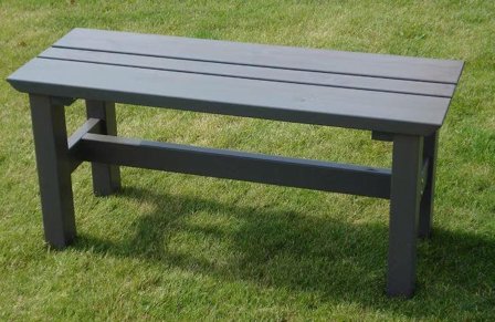 Eden Wood Viking EW 0282-8 Trädgårdsbänk 100 cm Svart, Utemöbler