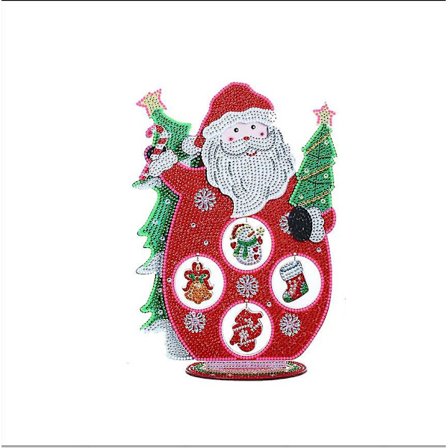 Julgransprydnad Rea Akrylmålning Julgransdekoration Hänge Specialformad Diamantkristall Diamant Diamantbroderi Ornament