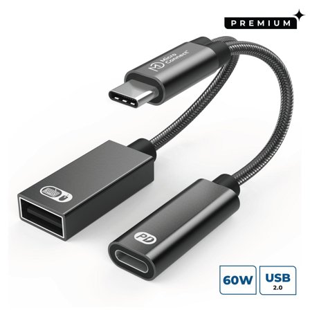 MicroConnect USB-C to USB-C PD and USB-A