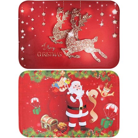 2 kpl Joulu Mattoja Ovi Mattoja Liukumattomat Juoksumatit Olohuoneen Mattoja Kylpyhuoneen Mattoja Keittiön Mattoja Koti Makuuhuoneen Koristelu (