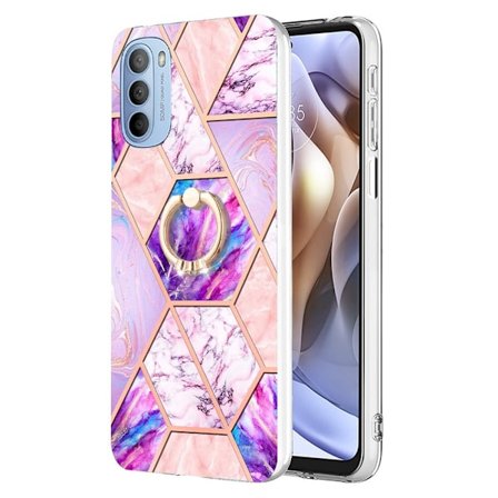 Marmormotiv Motorola Moto G41 / Motorola Moto G31 skal - Ljust Lila