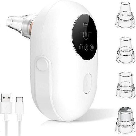 Leytn Blackhead Støvsuger Professionel Genopladelig Pore Renser Ansigtspleje med LED-skærm og 5 Prober