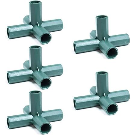 IC Pack 16 mm drivhusramkoblinger, 5-veis PVC-hjørneforbindelser