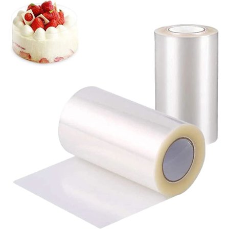 2PCS Tårtkragar, Cheesecake Kragar Genomskinliga Acetat Remsor Mousse Omgivande Kant, Genomskinliga Tårtark För Choklad Mousse Bakning