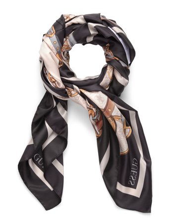 GUESS Kefiah 120X120 - Black - ONE SIZE