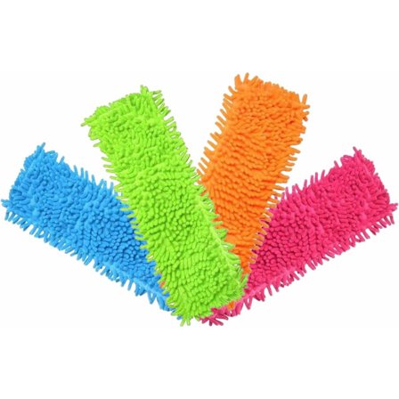 Mikrofiber Rengøringsmop Betræk Mikrofiber Mop Rengøringsklud Sokkelrenser Udskiftning Mop Efterfyldning Hoved Vådt Tørt Støv Vaskbar Noodle Mops 