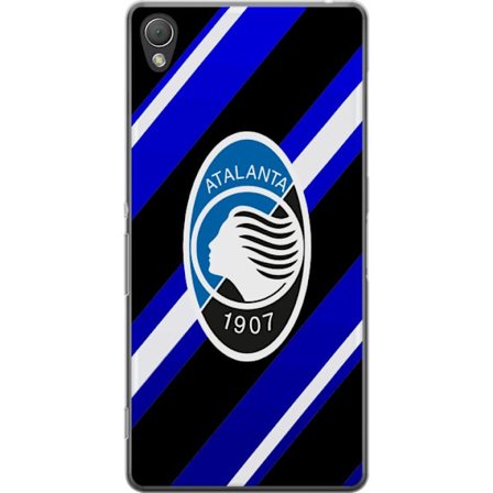 Sony Xperia Z3 Gjennomsiktig deksel Atalanta Bergamos fotballsemblem på blåhvite diagonale linjer perfekt for Serie A-fans og moderne sportsmotiver
