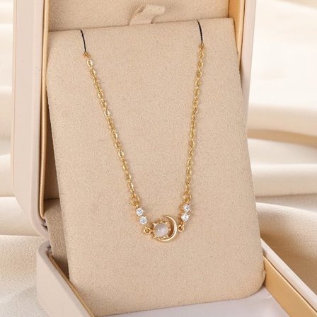 Flyg- och rymdsmycken Yttre rymden Månstjärna Flerfärgat stenhalsband Astronaut Exploreing Planet Hängsmycke Kvinnor Barn