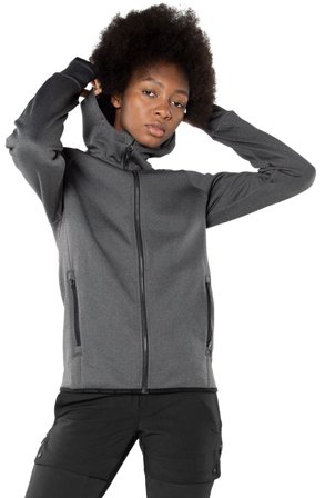 Fristads Outdoor Dam Calcium Polartec power stretch hoodie, Antracitgrå