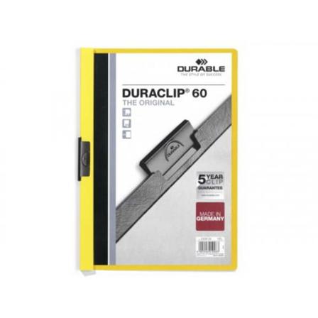 Durable Duraclip 60, A4, Gul, Poträtt, 60 Ark, Tyskland, 1 S...