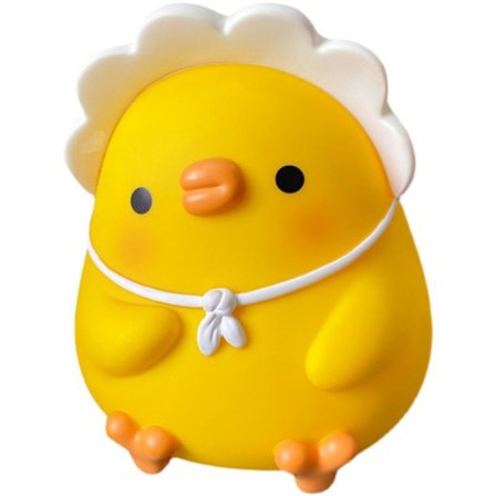 Pieni keltainen ankka muovinen vuorattu säästölipas, lasten anti