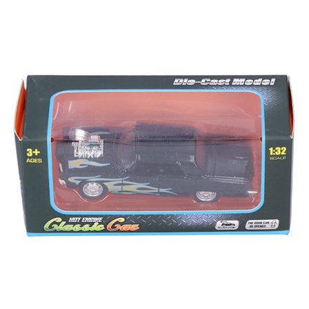 1:32 Batteridrevet lekebil i metall for barn og småbarn - Simulert tilbaketrekkbar lekebil - Svart