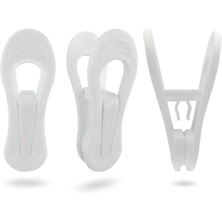 30 kappaleen pakkaus vaateripustimia, monipuoliset pidikkeet henkareille, valkoiset muoviset vaateripustimet, pidikkeet[co]