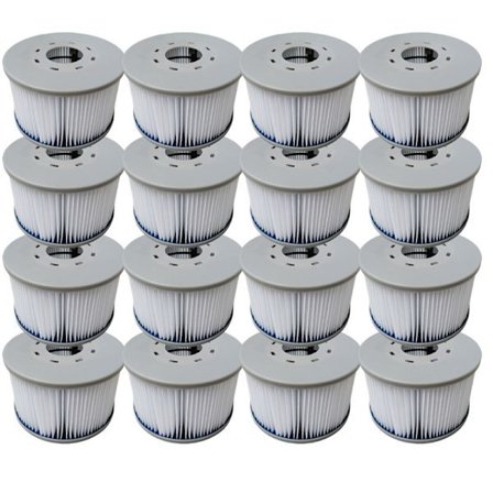 16-pack filter för uppblåsbara MSPA-bubbelpooler, Ø106 cm - 16 ersättningsfilterpatroner för uppblåsbara MSPA-bubbelpooler. 16 st