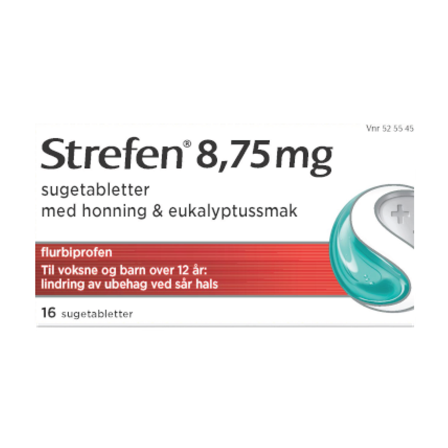 Strefen 8,75 mg sugetabletter, Honning & eukalyptus, 16 stk.