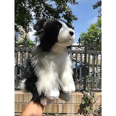 Border Collie Hög Trogenhet Anime Söt Plysch Valp Fårhund Plyschleksaker Verklighetstrogen Djursimulering Gosedjur 33cm