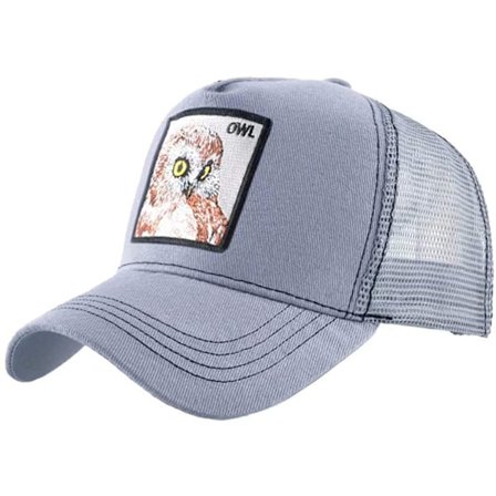 Unisex Djur Mesh Trucker Hat Snapback Broderad Patch Ba