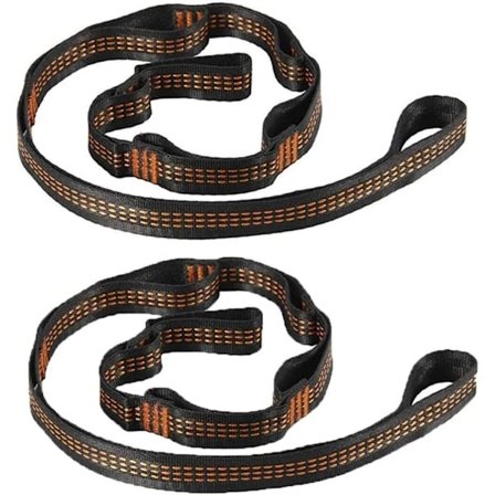 Remmar 2-pakning Utendørs Camping Hengekøye Tretilbehør Yoga Sving Hengebelte Kraftig Forlengelsesløkke Opphengssystem 2M