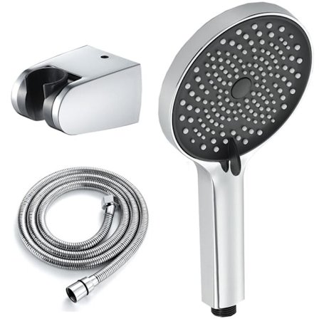Håndholdt ABS-dusjhode for bad med 1,5 m dusjslange og ABS-dusjholder Dusjsett