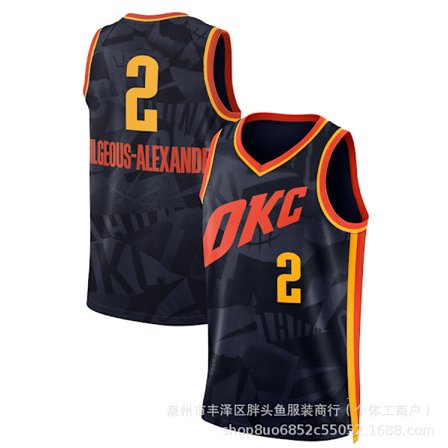 NBA Pelipaita Thunder No. 2 Alexandria City Musta