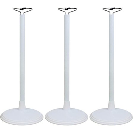 Pakke med 3 Hvide Justerbare Dukkestader til 14-18 Tommer Babydukker Display Holder