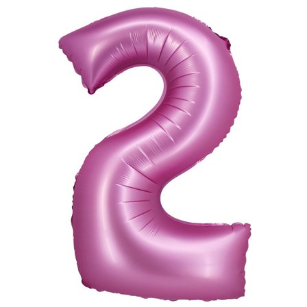 Numerisk ballon Satin Pink 76cm "0-9" Ciffer 2