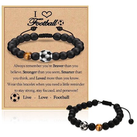 Fotbollsarmband Present till Pojkar, Fotbollspresenter till Tonårspojkar 13-15 16-18 År. Födelsedags-, Jul- och Examenspresenter till Son