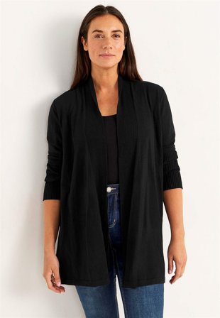 Cellbes of Sweden - Finstrikket cardigan i svart for damer i størrelse 42/44